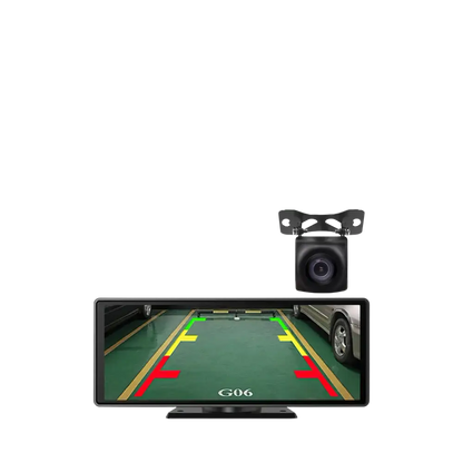 Voiture universelle 10,26’’ intelligente 4K 360 ° Caméra de tableau de bord DVR pour voiture rotative sans fil CarPlay