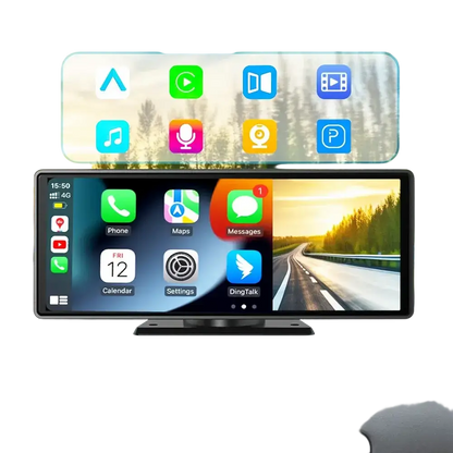 Voiture universelle 10,26’’ intelligente 4K 360 ° Caméra de tableau de bord DVR pour voiture rotative sans fil CarPlay