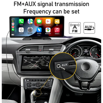 Voiture universelle 10,26’’ intelligente 4K 360 ° Caméra de tableau de bord DVR pour voiture rotative sans fil CarPlay