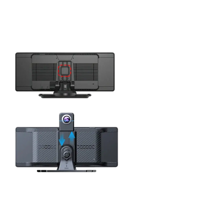 Voiture universelle 10,26’’ intelligente 4K 360 ° Caméra de tableau de bord DVR pour voiture rotative sans fil CarPlay