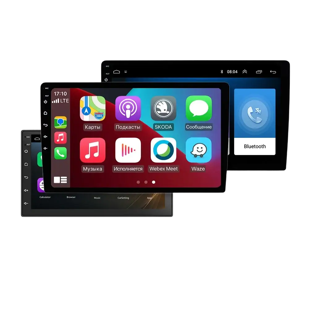 Voiture universelle 10,26’’ intelligente 4K 360 ° Caméra de tableau de bord DVR pour voiture rotative sans fil CarPlay