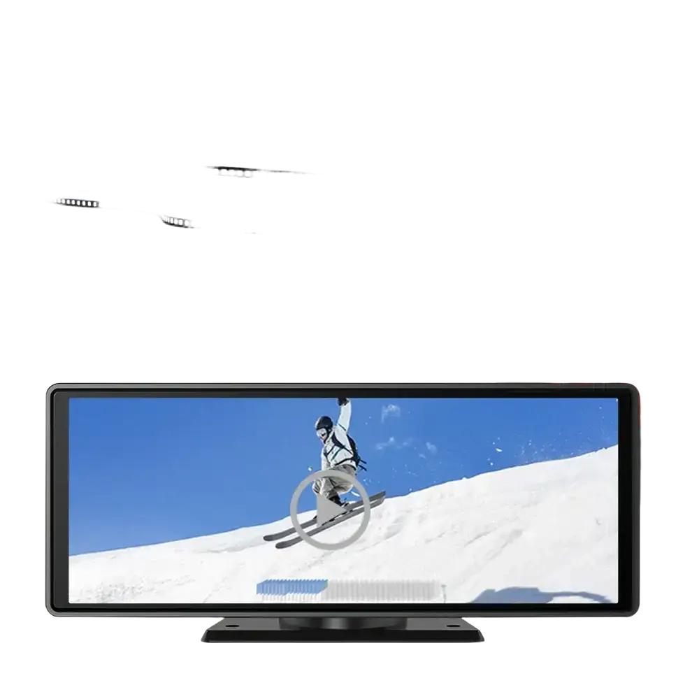 Voiture universelle 10,26’’ intelligente 4K 360 ° Caméra de tableau de bord DVR pour voiture rotative sans fil CarPlay