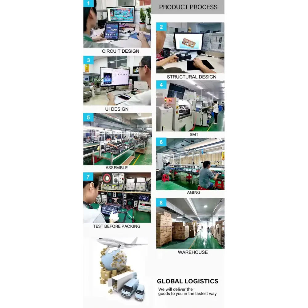 Voiture universelle 10,26’’ intelligente 4K 360 ° Caméra de tableau de bord DVR pour voiture rotative sans fil CarPlay