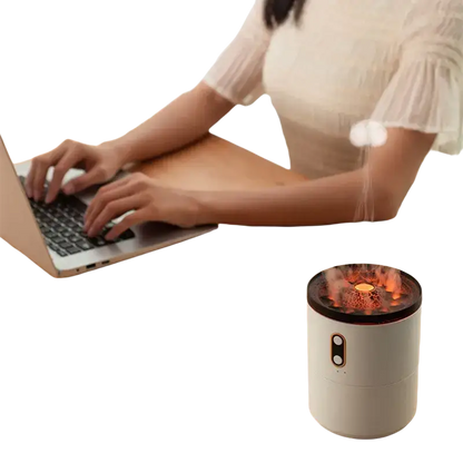 Volcanic Flame Aroma Essential Oil Diffuser USB Portable Jellyfish Air Humidifier Night Light Lamp Fragrance Humidifier