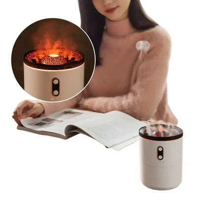 Volcanic Flame Aroma Essential Oil Diffuser USB Portable Jellyfish Air Humidifier Night Light Lamp Fragrance Humidifier