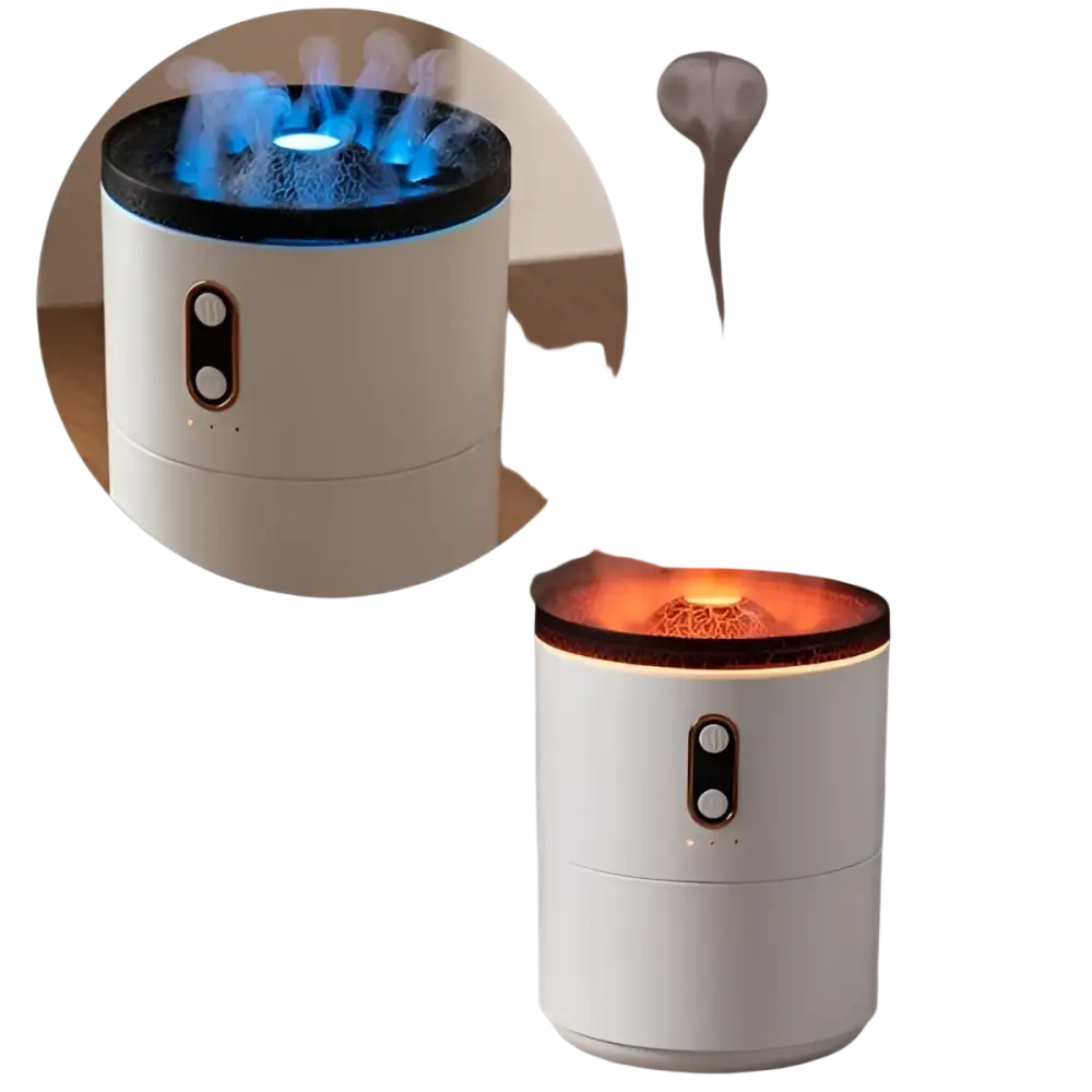 Volcanic Flame Aroma Essential Oil Diffuser USB Portable Jellyfish Air Humidifier Night Light Lamp Fragrance Humidifier