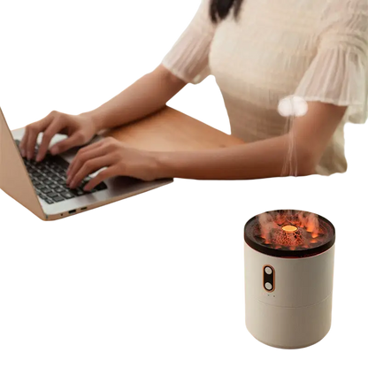 Volcanic Flame Aroma Essential Oil Diffuser USB Portable Jellyfish Air Humidifier Night Light Lamp Fragrance Humidifier
