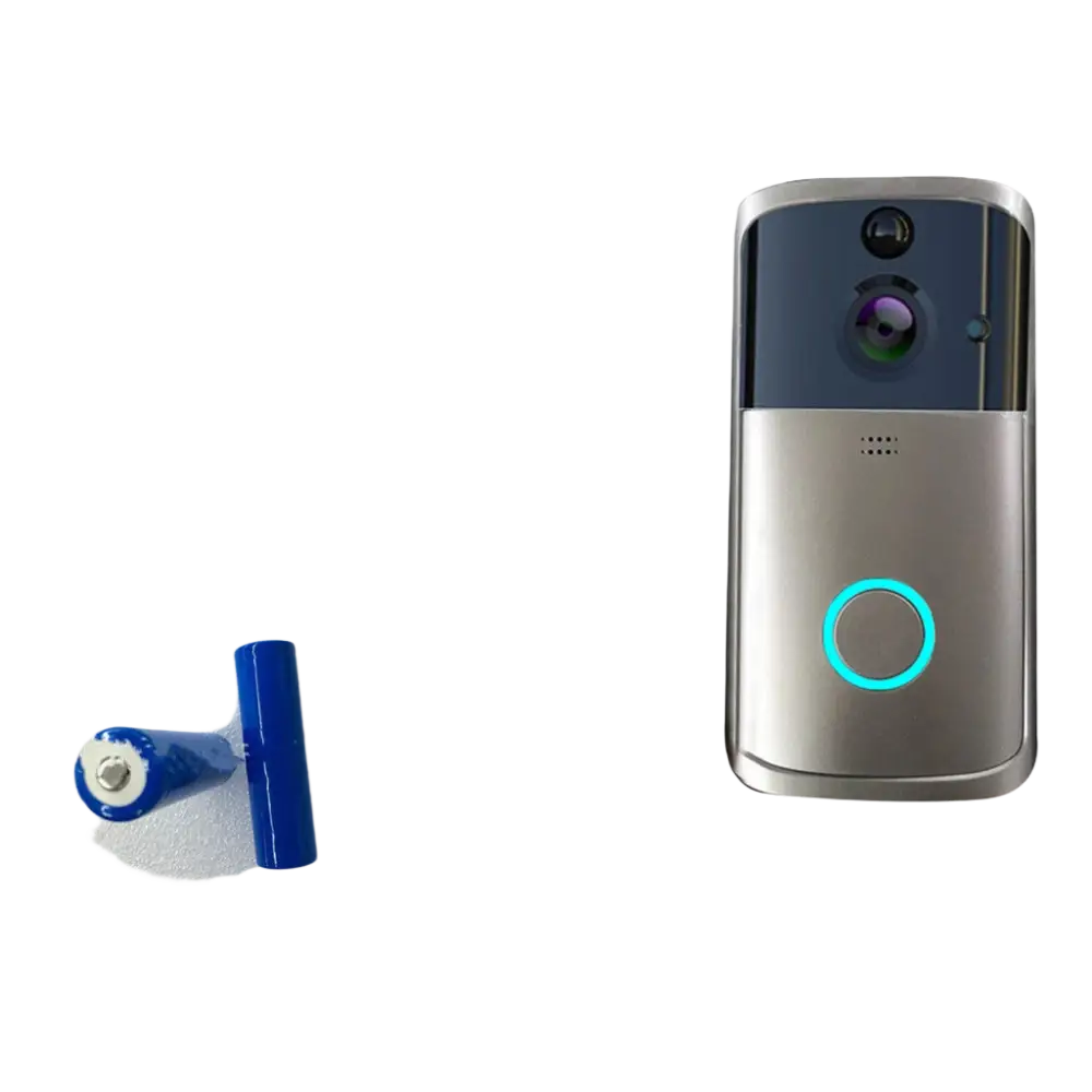 WiFi Video Doorbell Camera - Silver and three batteries - bien-être