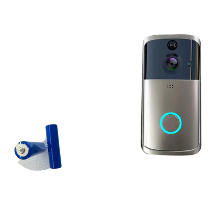WiFi Video Doorbell Camera - Silver and three batteries - bien-être