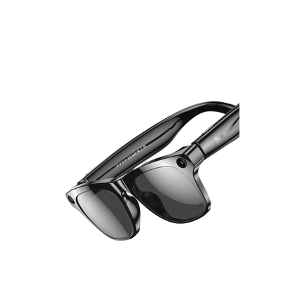 Lunettes intelligentes noires avec caméras intégrées et technologies de pointe