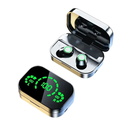 YD03 Wireless Bluetooth-compatible Headset TWS Large Screen Smart Digital Display In Ear Breathing Light - ecouteur
