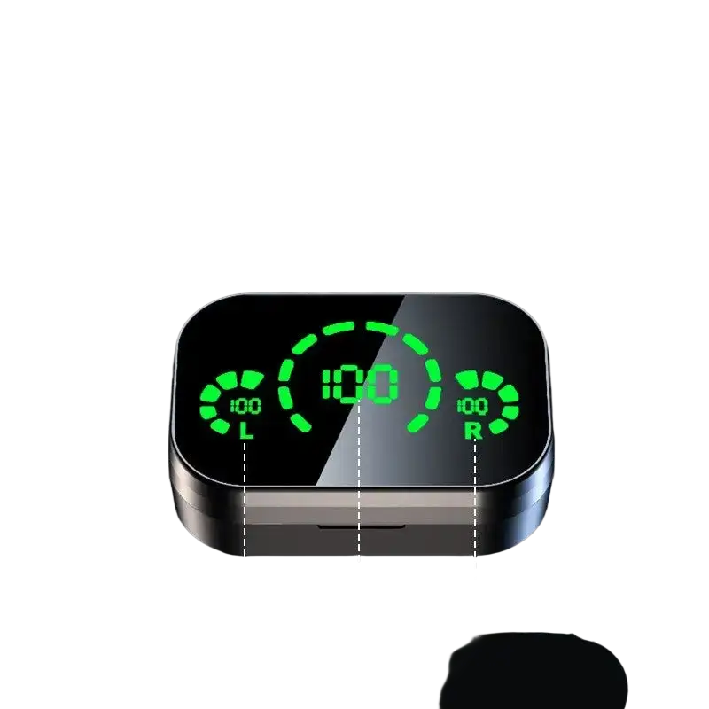 YD03 Wireless Bluetooth-compatible Headset TWS Large Screen Smart Digital Display In Ear Breathing Light - ecouteur