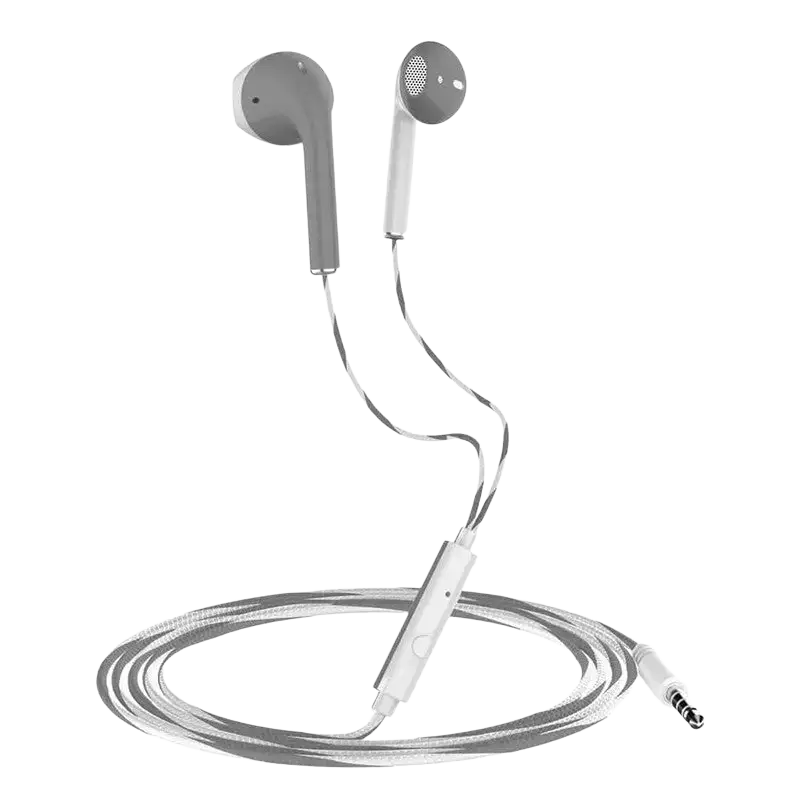 YD03 Wireless Bluetooth-compatible Headset TWS Large Screen Smart Digital Display In Ear Breathing Light - White gray