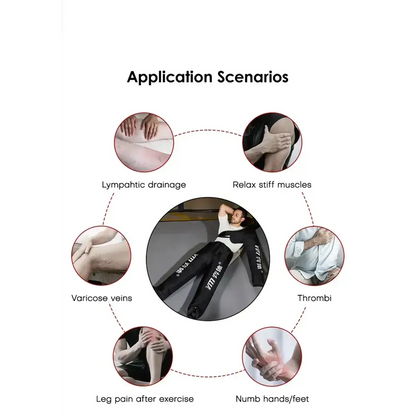 YITI 8 chambres jambes pressothérapie Compression d’air masseur musculaire des pieds Machine de Drainage lymphatique