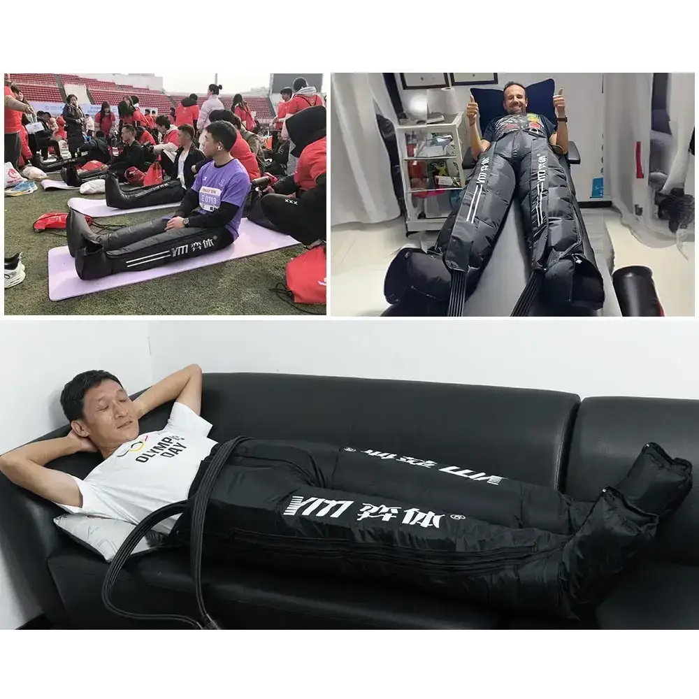 YITI 8 chambres jambes pressothérapie Compression d’air masseur musculaire des pieds Machine de Drainage lymphatique