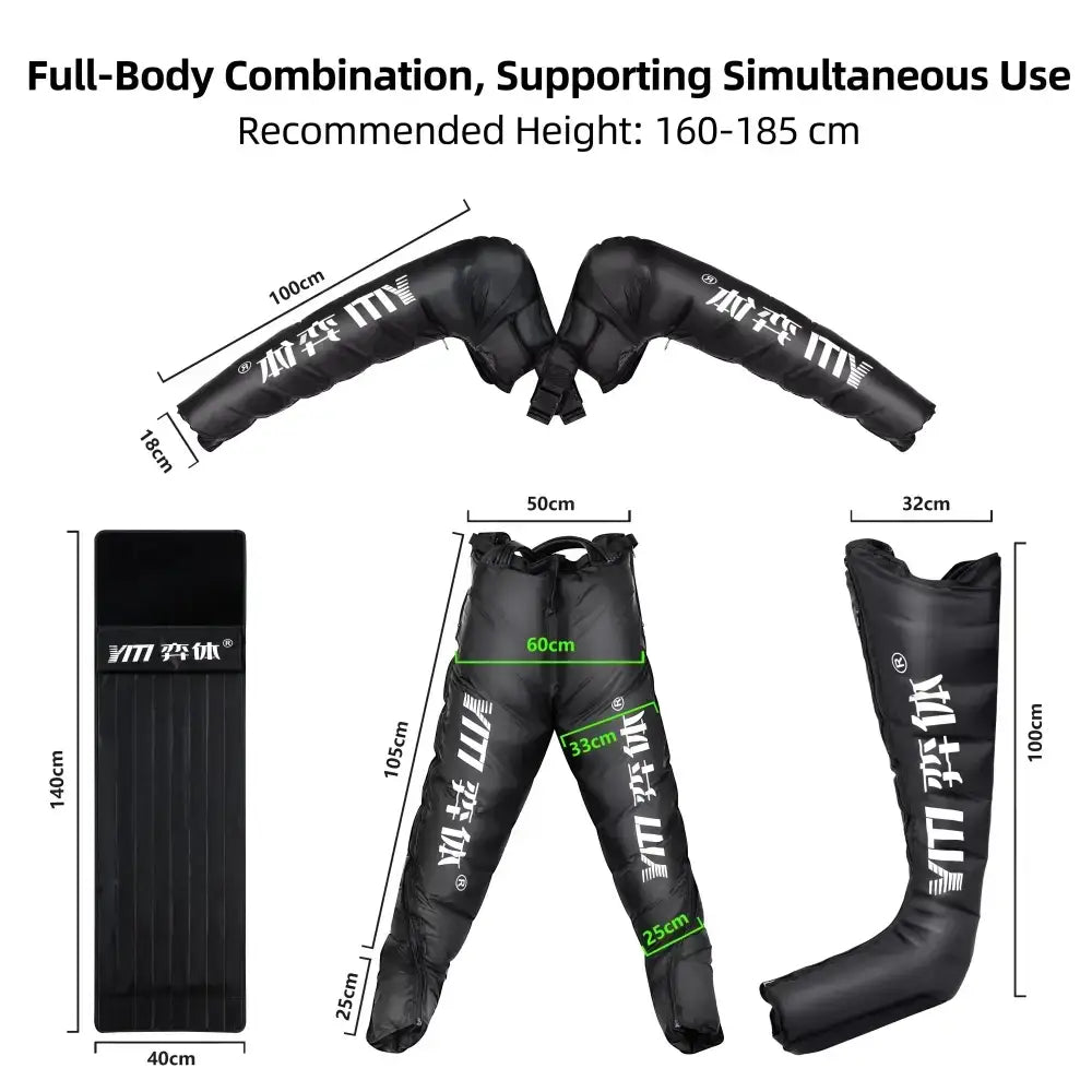 YITI 8 chambres jambes pressothérapie Compression d’air masseur musculaire des pieds Machine de Drainage lymphatique