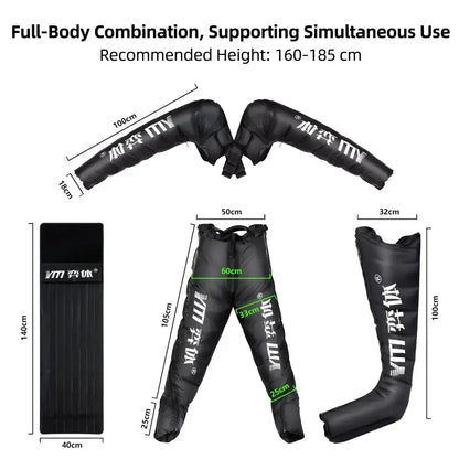 YITI 8 chambres jambes pressothérapie Compression d’air masseur musculaire des pieds Machine de Drainage lymphatique