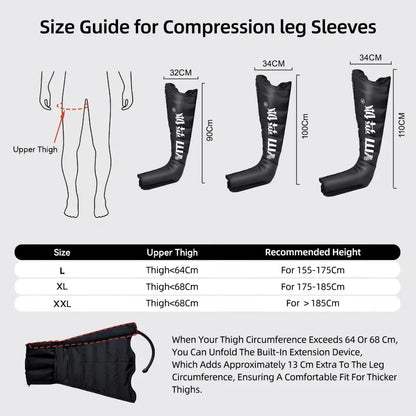 YITI 8 chambres jambes pressothérapie Compression d’air masseur musculaire des pieds Machine de Drainage lymphatique